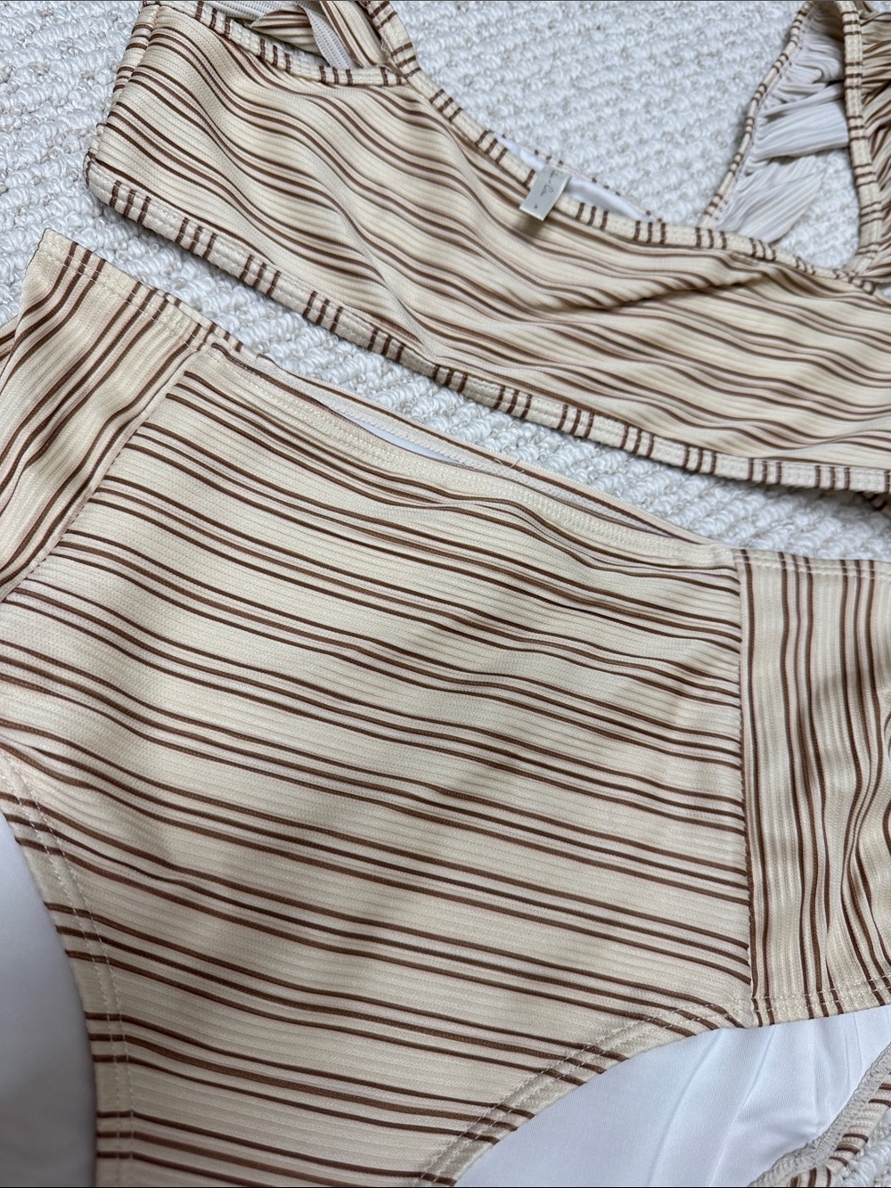 Rylee & Cru Striped High-Waist Bikini Set - sold out online - Picture 2 of 4